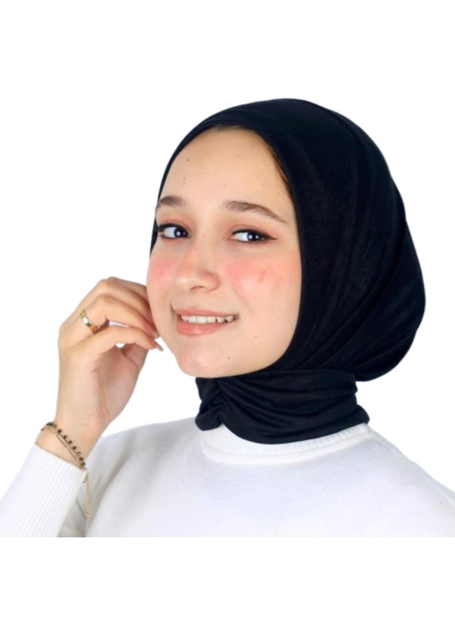 Premium Kuwaiti Cotton Pull-on Hijab - One-Piece Ready-to-Wear - Multi-colors - Image 4
